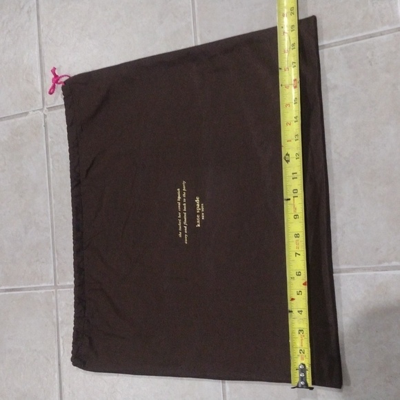 Kate Spade Brown and Pink Drawstring Storage Dust Bag 17 x 19.5-inch KS101 - Picture 4 of 5
